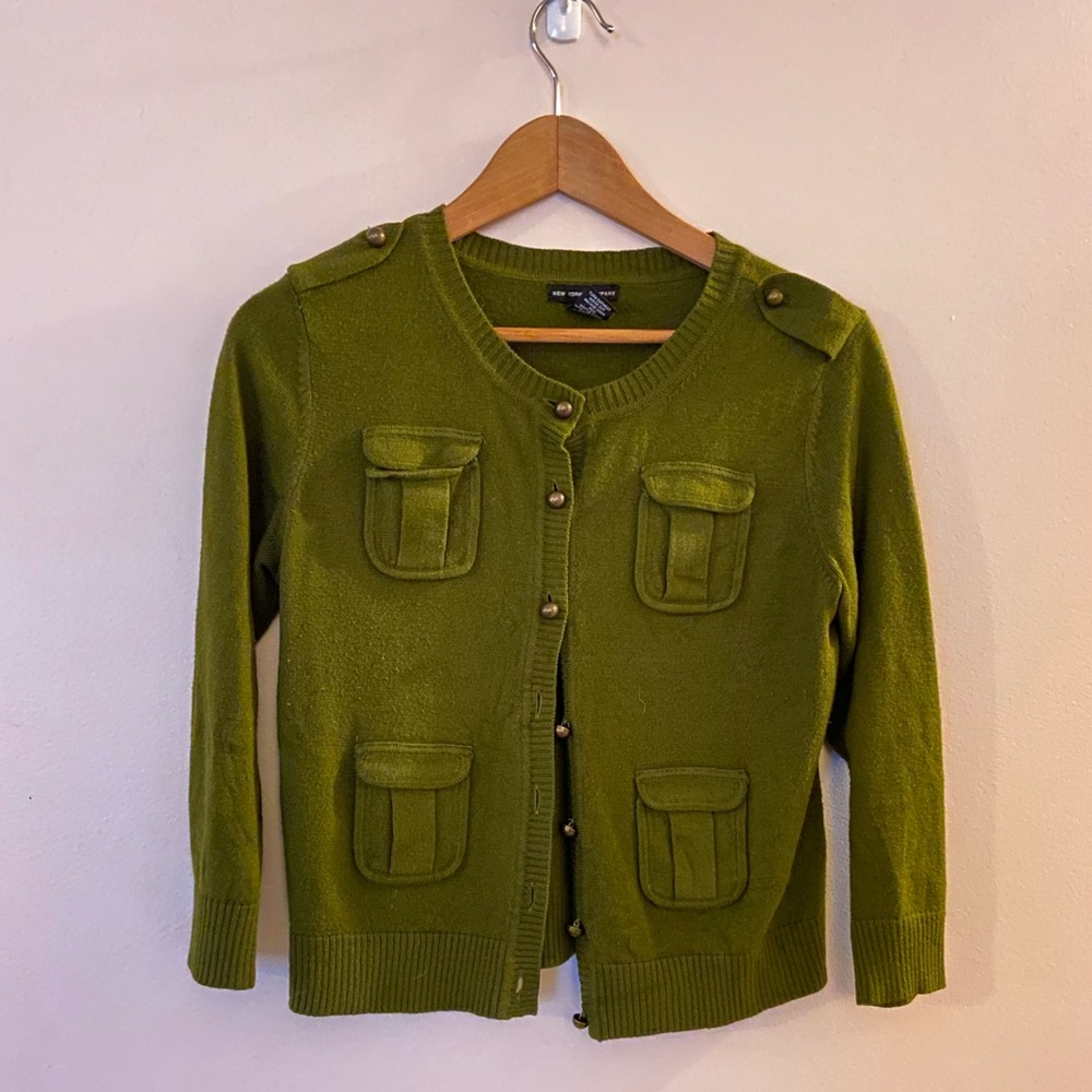 New York & Co. military style cardigan
